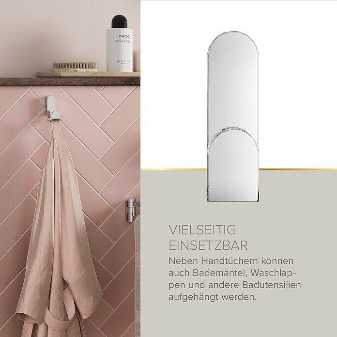 Lenz Aura Handtuchhaken (1-armig, Verchromt)