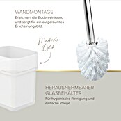 Lenz Aura WC-Bürstengarnitur (Mit Halterung, Chrom, Glänzend)