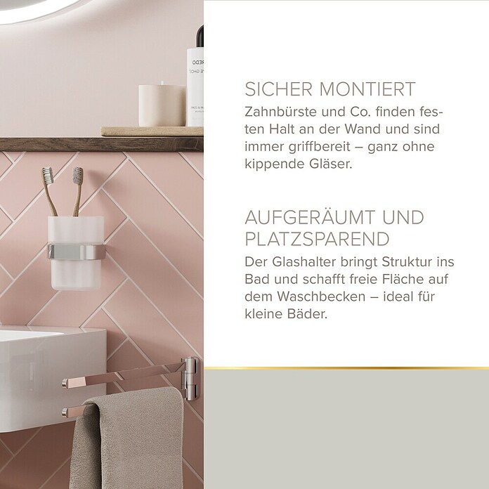 Lenz Aura Glashalter (Chrom, Glänzend)