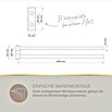 Lenz Aura Handtuchhalter (Breite: 6,5 cm, Silber, Glänzend)