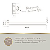 Lenz Aura Handtuchhalter (Breite: 6,5 cm, Silber, Glänzend)