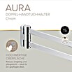 Lenz Aura Handtuchhalter (Breite: 6,5 cm, Silber, Glänzend)