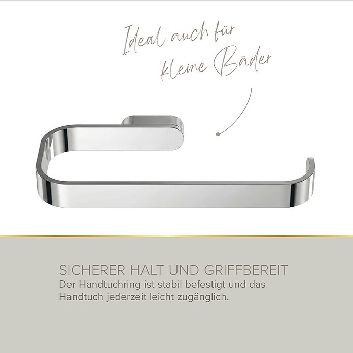Lenz Aura Handtuchring (Chrom, Glänzend)