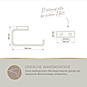 Lenz Aura Toilettenpapierhalter (Ohne Deckel, Chrom, Glänzend)