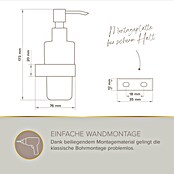 Lenz Aura Seifenspender (Mit Halterung, Chrom, Glänzend)