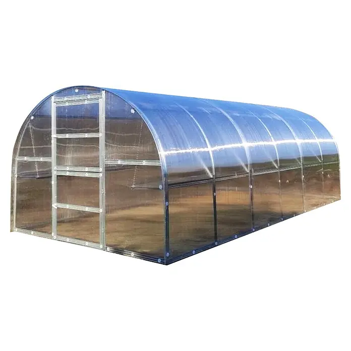 Klasika Greenhouses Gewächshaus Baltic Lt Klasika - Außenmaß inkl. Dachüberstand (B x T): 300 x 200 cm, Material Seitenwand: Kunststoff, 6 mm - Durchsichtiges Bogengewächshaus aus transparenten Platten mit Metallrahmen.