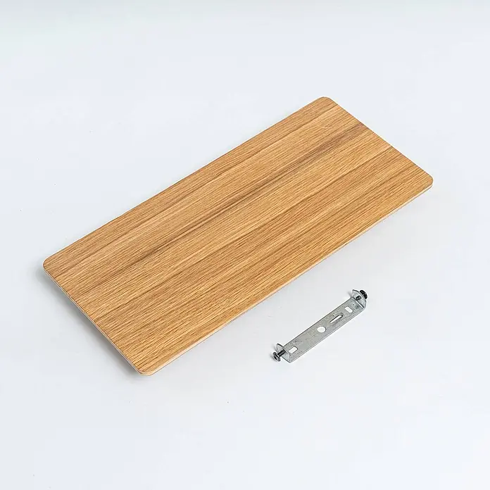 Envostar Wandleuchte Tavola - L x B x H: 4 x 35 x 16 cm, Holz hell, Holz hell, G9 - Rechteckiges Holz-Wandregal mit Naturmaserung und Metall-Montagehalterung.
