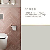 Lenz Aura Toilettenpapierhalter (Mit Deckel, Chrom, Glänzend)