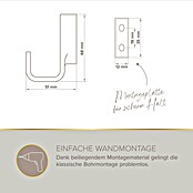 Lenz Aura Handtuchhaken (1-armig, Verchromt)