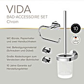 Lenz WC-Kombi-Bürstengarnitur Vida (4 -tlg., Chrom) | BAUHAUS