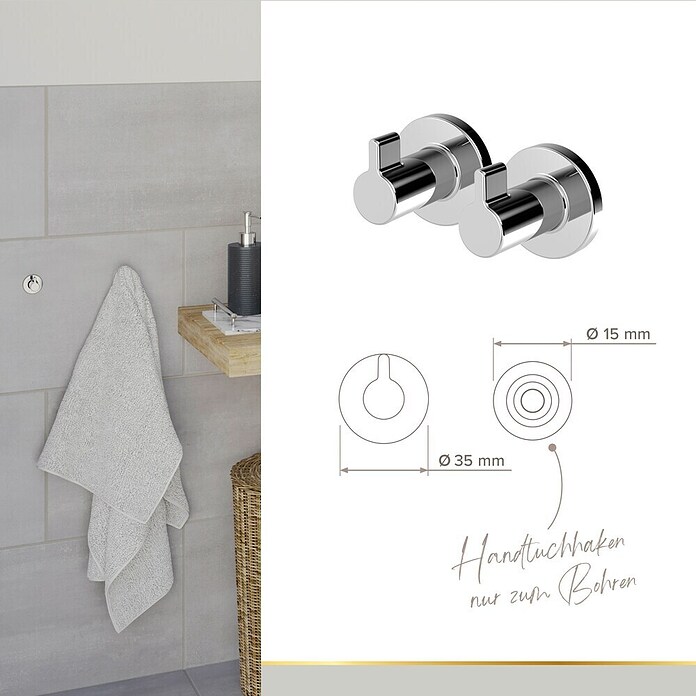 Lenz WC-Kombi-Bürstengarnitur Vida (4 -tlg., Chrom) | BAUHAUS