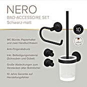 Lenz WC-Kombi-Bürstengarnitur Nero (4 -tlg., Schwarz) | BAUHAUS