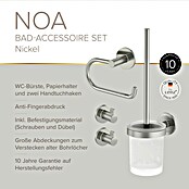 Lenz WC-Kombi-Bürstengarnitur Noa (4 -tlg., Nickel) | BAUHAUS