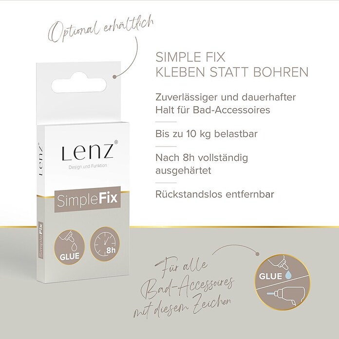 Lenz WC-Kombi-Bürstengarnitur Vida (4 -tlg., Chrom) | BAUHAUS