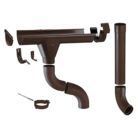 Zambelli  Dachrinne 6m RG 280 Komplettset Zink Gartenhaus Kupferbraun