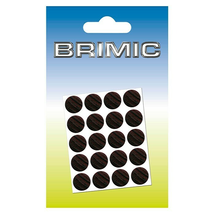 Micel Brimic Tapón embellecedor Wengué (Diámetro: 13 mm, Adhesivo, 20 uds.)