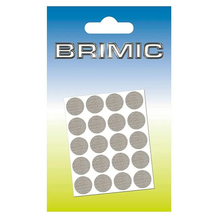 Micel Brimic Tapón embellecedor Textil oscuro - Diámetro: 13 mm, Pegado, 20 ud. - Almohadillas para muebles Brimic: Almohadillas de fieltro autoadhesivas para muebles para proteger los pisos de rayones y daños. Ideal para sillas y mesas.