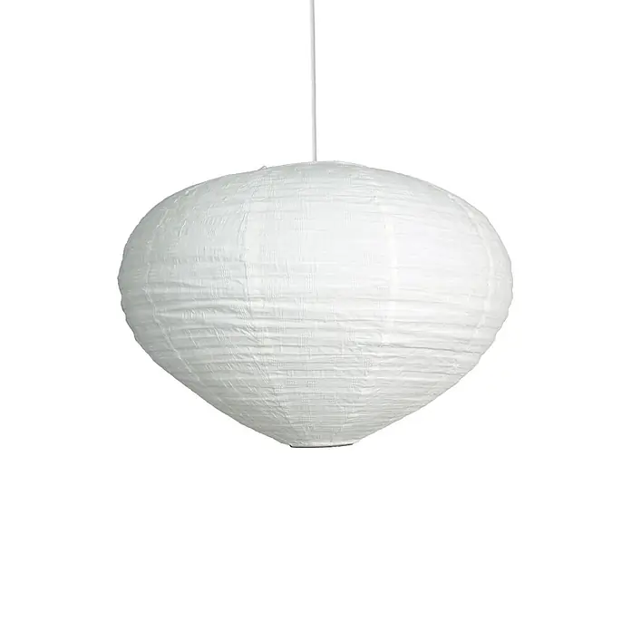 PR Home Pendelleuchte Verona - 40 W, E27 - Weißer, strukturierter Papierlampion, länglich-rund, hängend.