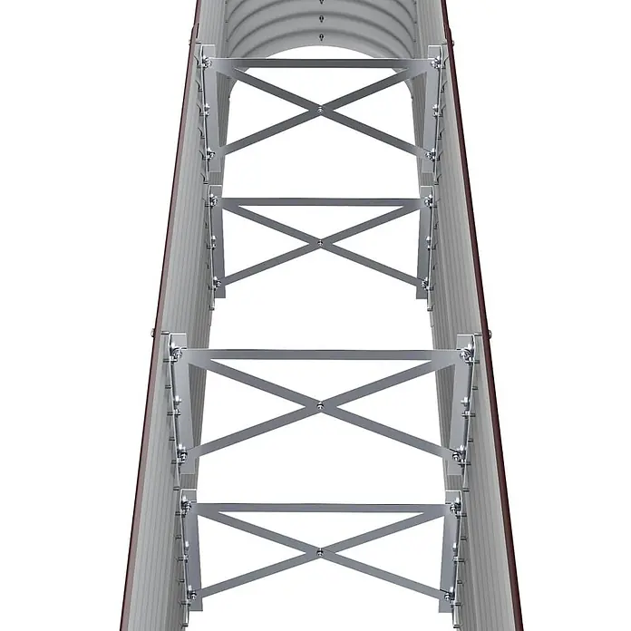 Furnicato Hochbeet oval, verzinkter Stahl, Braun, 152 x 40 x 68 cm -  - Modulare Metall-Tunnelabdeckung mit X-Verstrebungen für variable Länge und Stabilität.