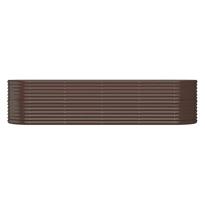 Furnicato Hochbeet - 296 x 80 x 68 cm, Stahl, Braun - Braunes, gewelltes Hochbeet aus Metall.
