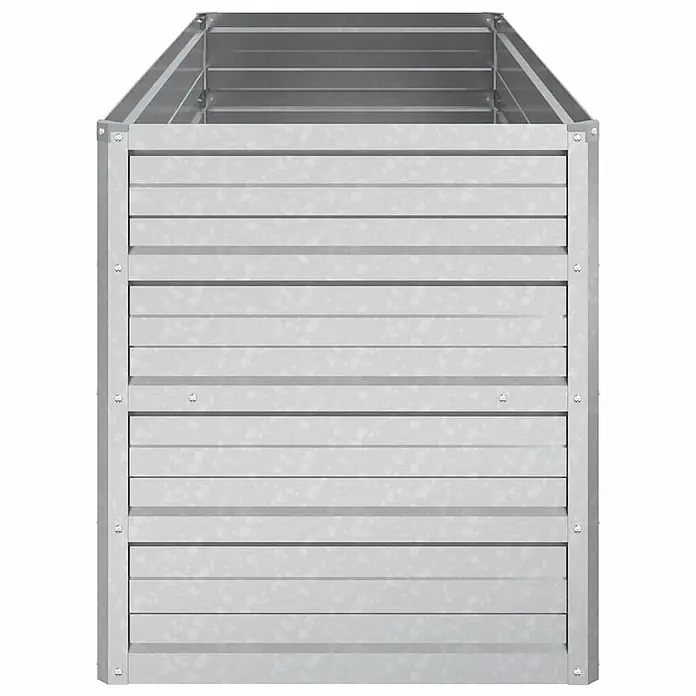 Furnicato Hochbeet - 100 x 40 x 45 cm, Stahl, Silber - Rechteckiges Hochbeet aus silbergrauem verzinktem Stahl.