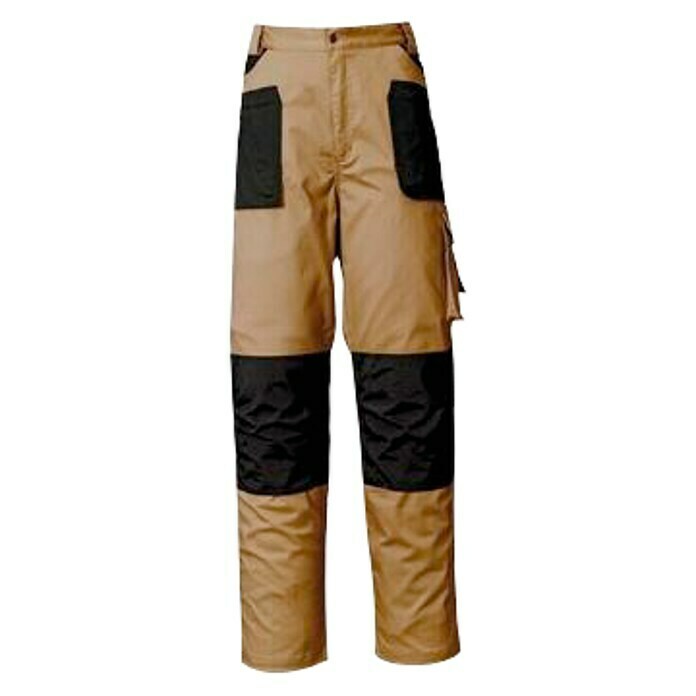 Industrial Starter Pantalones de trabajo Stretch (XL, Beige/Negro, Algodón: 97%, Spandex: 3%)