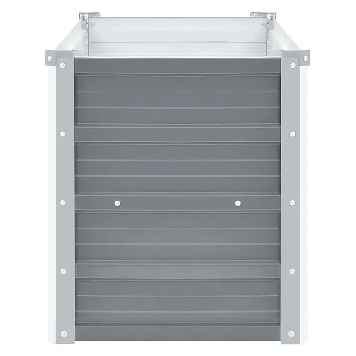 Furnicato Hochbeet - 100 x 40 x 45 cm, Stahl, Grau - Graues Hochbeet aus Metall.