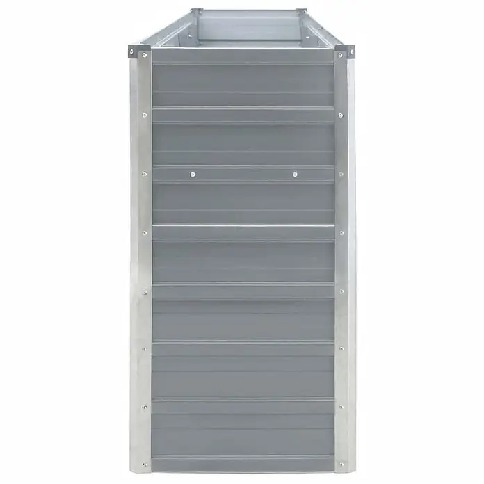 Furnicato Hochbeet - 320 x 40 x 77 cm, Stahl, Grau - Hohes, graues Hochbeet aus verzinktem Metall.
