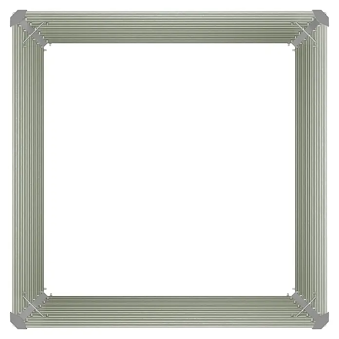 Furnicato Hochbeet - 100 x 100 x 77 cm, Stahl, Anthrazit - Quadratischer Rahmen aus hellgrünen Metallstangen, zum Aufhängen von Akten oder zur Aufbewahrung.