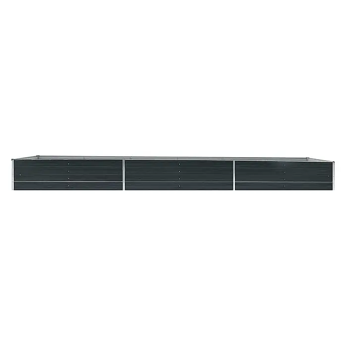 Furnicato Hochbeet - 480 x 80 x 45 cm, Stahl, Anthrazit - Langes, dunkelgraues Hochbeet aus Metall in modularer Bauweise.