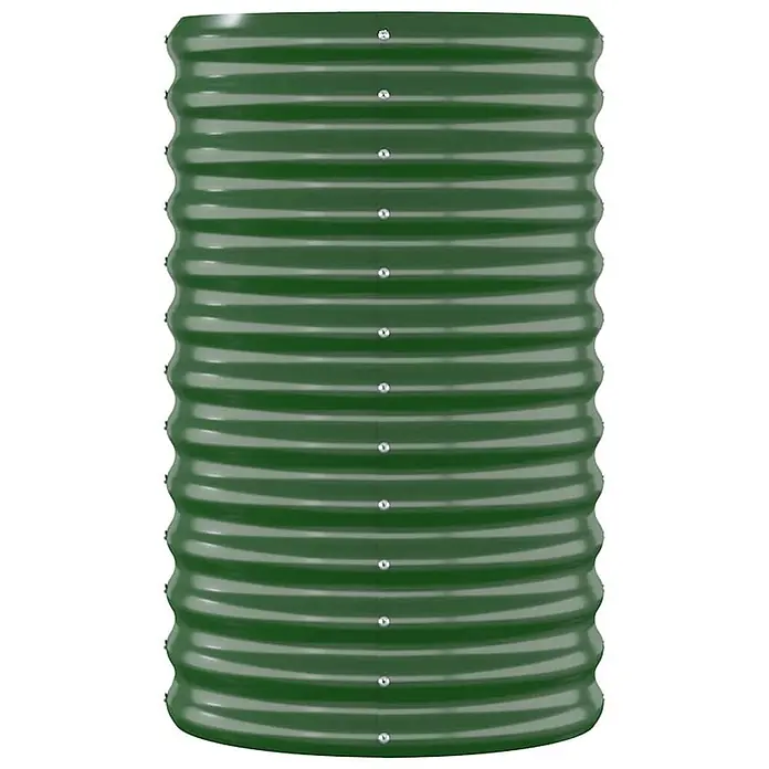 Furnicato Hochbeet - 114 x 40 x 68 cm, Stahl, Grün - Hoher grüner Wellblech-Wassertank mit vertikalen Nähten.