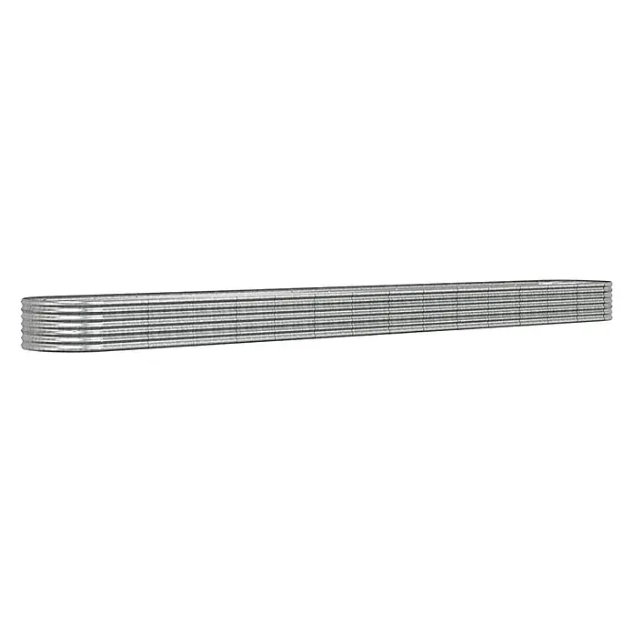 Furnicato Hochbeet - 620 x 80 x 36 cm, Stahl, Silber - Langes, schmales Hochbeet aus Wellblech mit abgerundeten Enden.