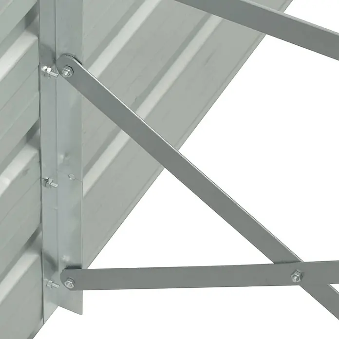 Furnicato Hochbeet verzinkter Stahl - 400 x 80 x 77 cm, Stahl, Braun - Verzinktes Metalltor oder Zaunpaneel mit klappbaren Stützarmen.