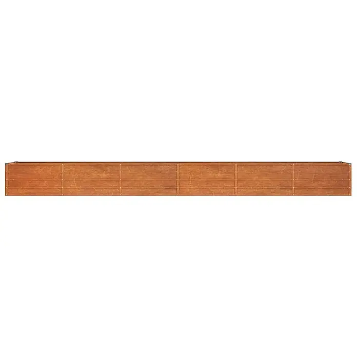 Furnicato Hochbeet - 480 x 80 x 45 cm, Stahl, Braun - Langes Hochbeet aus Holz mit mehreren Abschnitten.