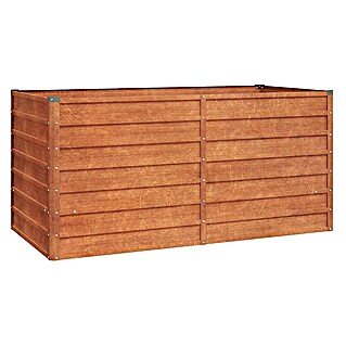 Furnicato Hochbeet (80 x 160 x 77 cm, Stahl, Braun)