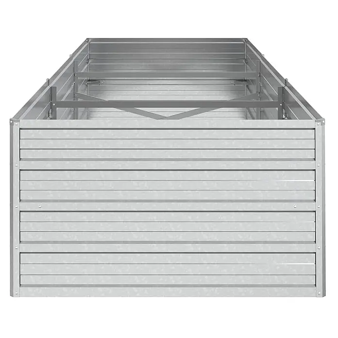 Furnicato Hochbeet - 240 x 80 x 45 cm, Stahl, Silber - Hochbeet aus verzinktem Stahl in Silber-Grau mit sichtbaren Innenstreben.