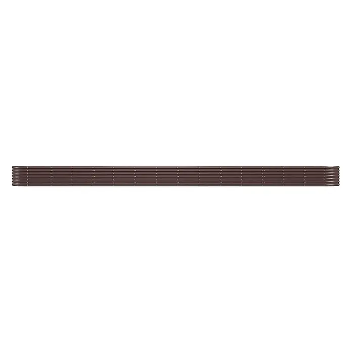 Furnicato Hochbeet - 620 x 80 x 36 cm, Stahl, Braun - Braunes Wellblech mit Wellenprofil, geeignet für Dach- oder Wandverkleidungen.
