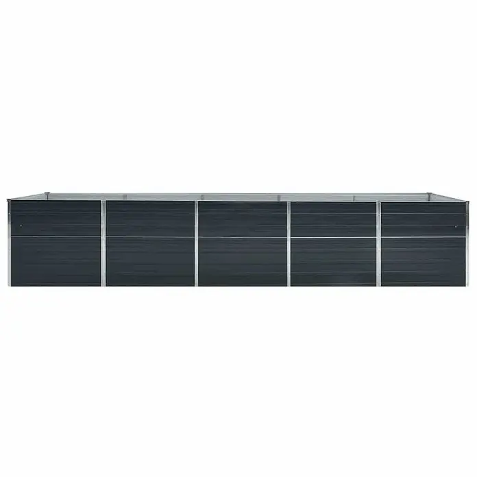 Furnicato Hochbeet - 400 x 80 x 77 cm, Stahl, Anthrazit - Dunkelgraues Hochbeet aus Metall.