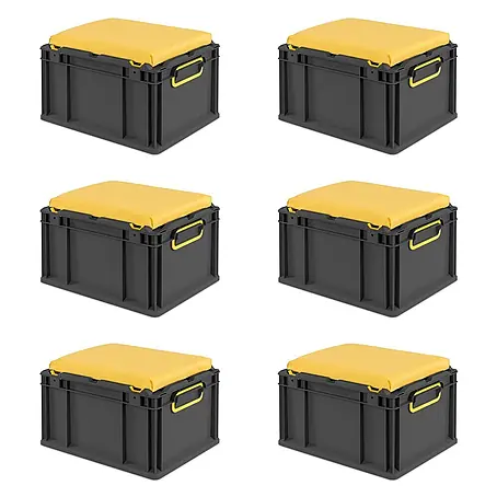 Proregal  Euroboxen-Set 6x NextGen Seat Box Gelb