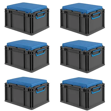 Proregal  Euroboxen-Set 6x NextGen Seat Box Blau