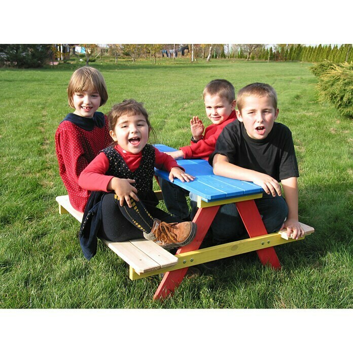 Dobar Kinder-Picknicktisch (90 x 85 x 45 cm, Geeignet für: Bis zu 4 Kinder)