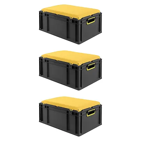 Proregal  Euroboxen-Set 3x NextGen Seat Box Gelb