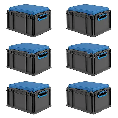 Proregal  Euroboxen-Set 6x NextGen Seat Box Blau