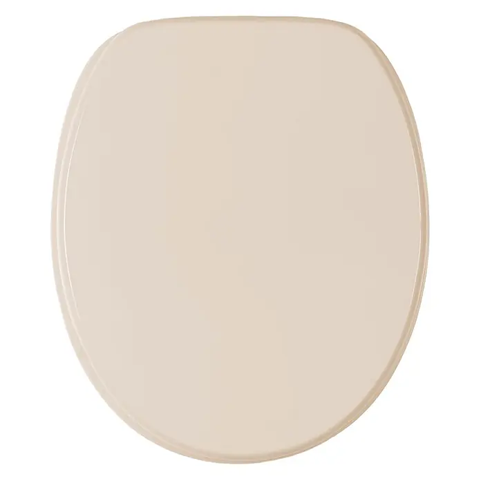 SANILO WC-Sitz Bahamabeige - MDF, Beige, Ohne Absenkautomatik - Beiger ovaler Toilettensitz.