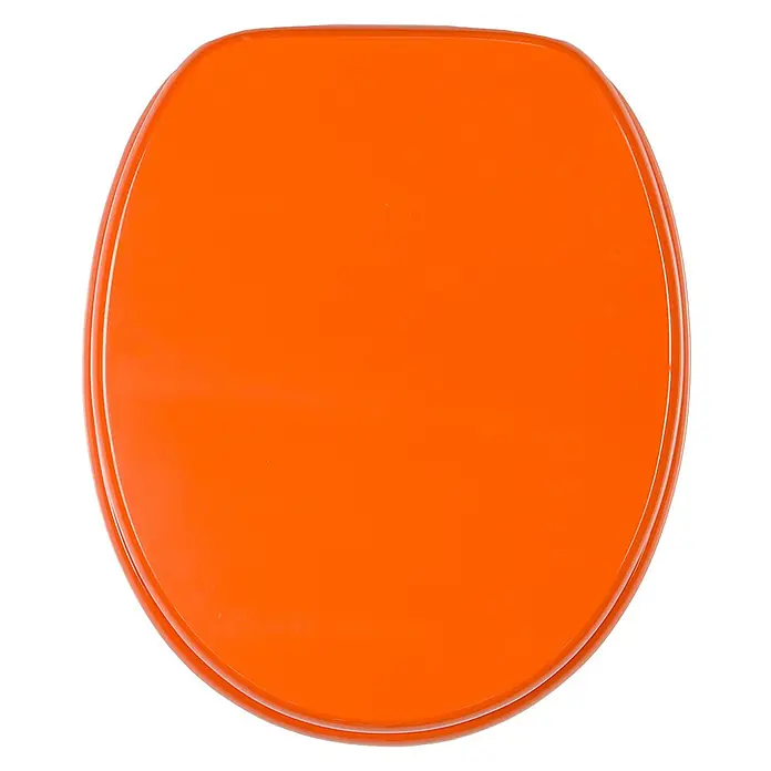 SANILO WC-Sitz Orange - MDF, Orange, Ohne Absenkautomatik - Glänzender orangefarbener Toilettensitz.