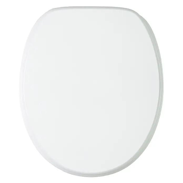 SANILO WC-Sitz Weiß - MDF, Weiß, Ohne Absenkautomatik - Weißer ovaler Toilettendeckel aus Kunststoff.