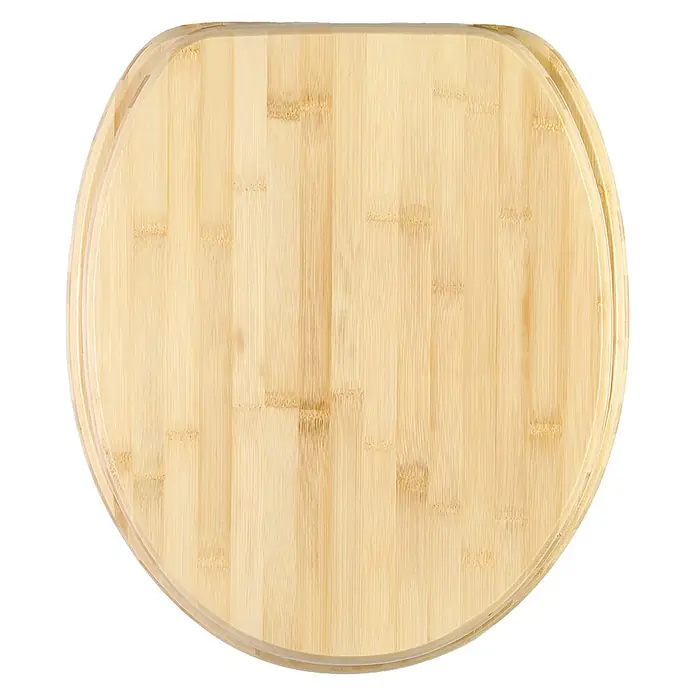 SANILO WC-Sitz Bambus - Holz, Braun, Ohne Absenkautomatik - Helle Bambus-Toilettenbrille mit sichtbarer Holzmaserung.