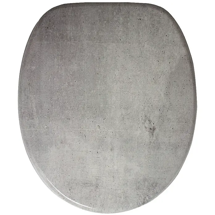 SANILO WC-Sitz Beton - MDF, Grau, Ohne Absenkautomatik - Grauer Toilettensitz mit Betonoptik.