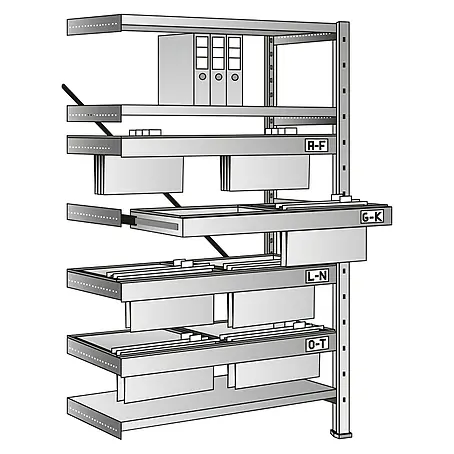 Scholz System Registraturregal Anbauelement