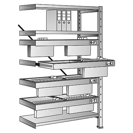 Scholz System Metall-Registraturregal Anbauelement